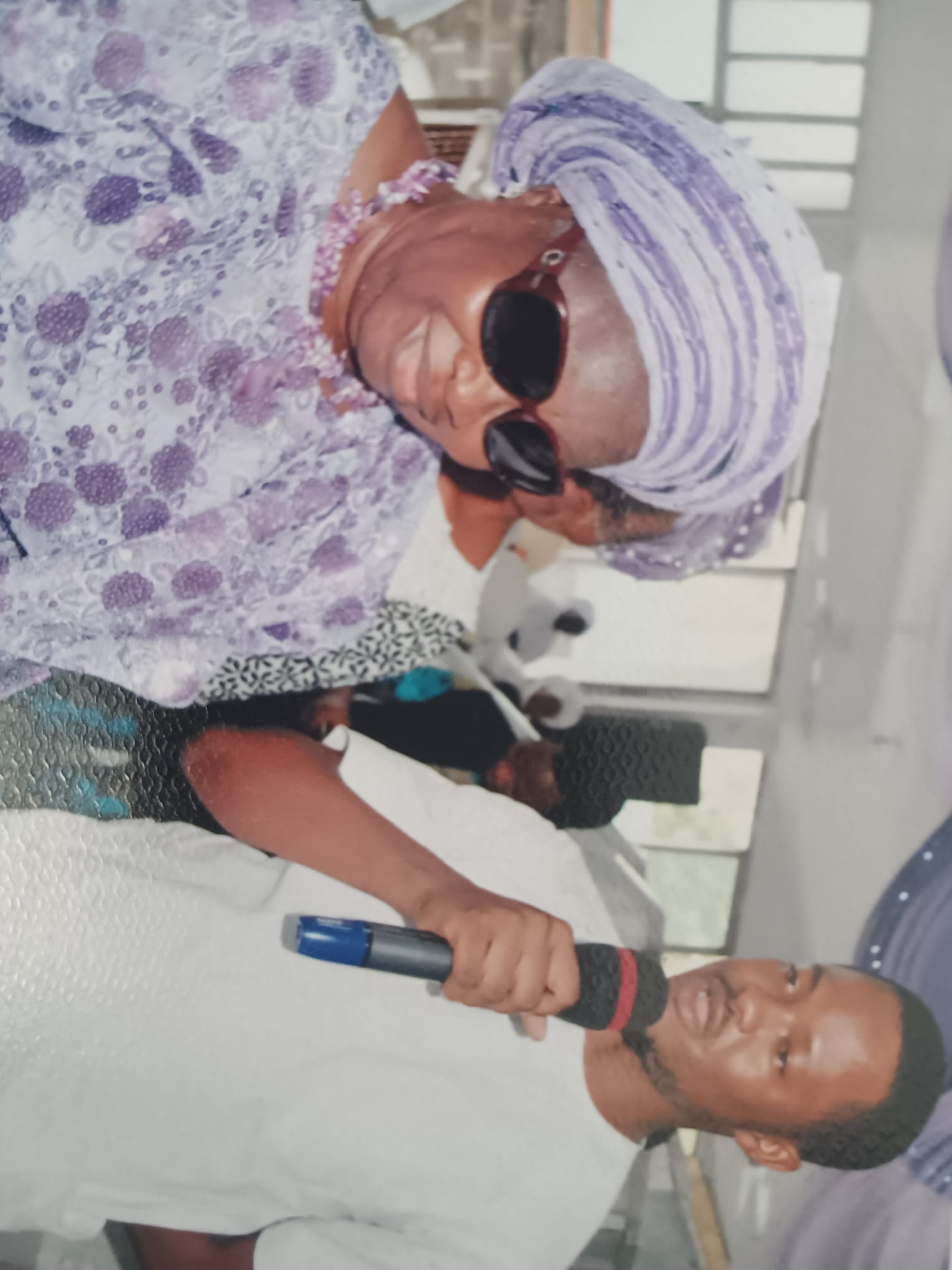 Adekoyejo & Grandma on her 85th Birthday Thanksgiving service