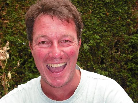 Bernd auf seiner Terrasse